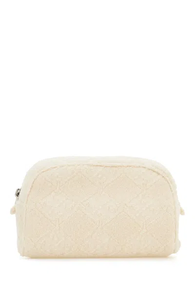 Tory Burch Ivory Fabric Clutch