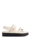 Tory Burch Ivory Kira Sports Sandal In White