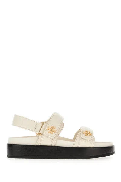 Tory Burch Ivory Leather Kira Sandals