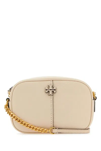Tory Burch Ivory Leather Mcgraw Crossbody Bag In Neutral