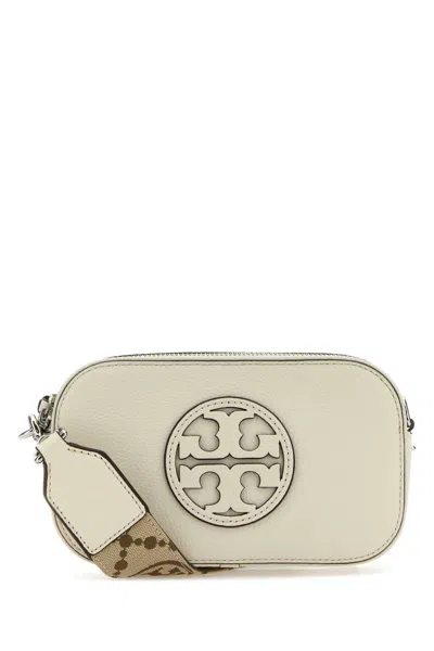 Tory Burch Ivory Leather Mini Miller Crossbody Bag In Newivory