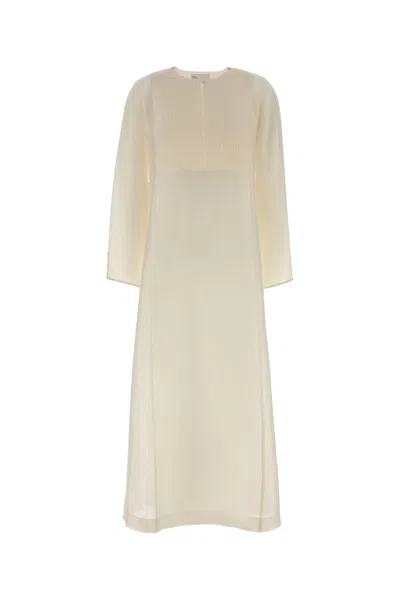 Tory Burch Ivory Linen Blend Caftan In White