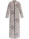 Tory Burch T Monogram Prismatic Maxi Kaftan Dress In Black