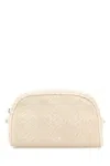 Tory Burch Ivory Terry Fabric Ella Beauty Case In Neutral