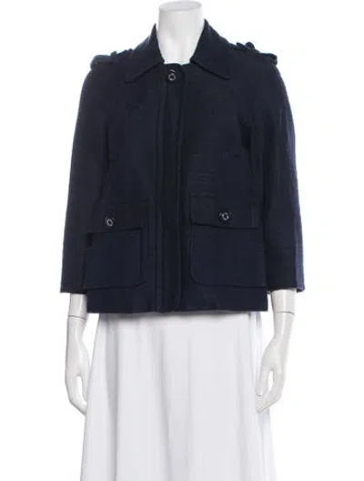 Pre-owned Tory Burch Jacket In Blue