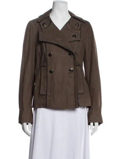 Pre-owned Tory Burch Jacket In Brown