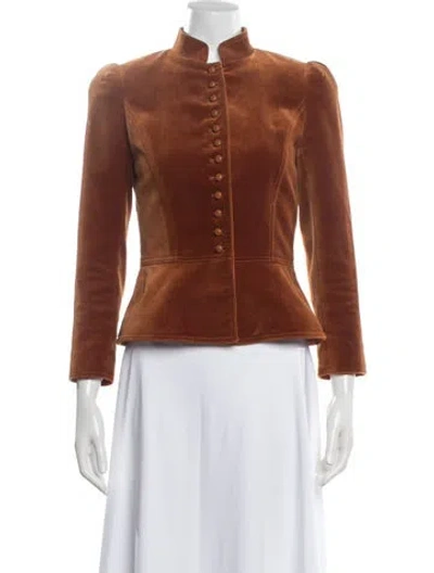 Pre-owned Tory Burch Jacket In Brown/orange