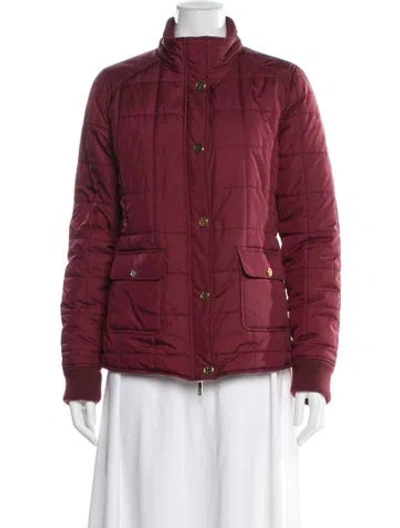 Pre-owned Tory Burch Jacket In Burgundy