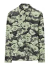 Tory Burch Green Floral Print Shirt In Green