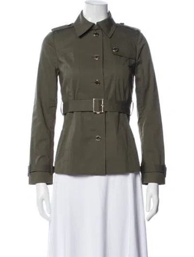 Pre-owned Tory Burch Jacket In Green