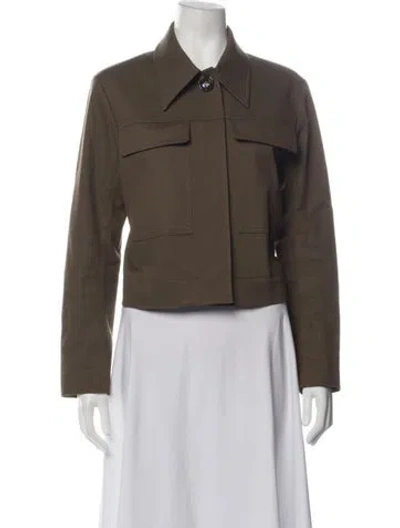 Pre-owned Tory Burch Jacket In Green