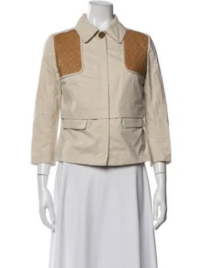 Pre-owned Tory Burch Jacket In Neutrals