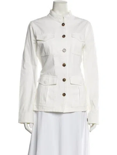 Pre-owned Tory Burch Jacket In White