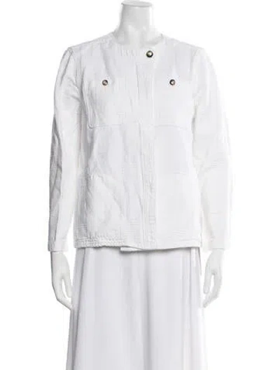 Pre-owned Tory Burch Jacket In White
