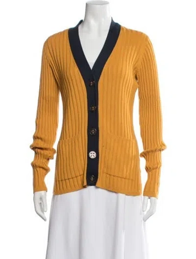 Pre-owned Tory Burch Jacket In Yellow
