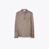 Tory Burch Jacquard Cuffed Shirt In Animal Print