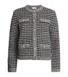 Tory Burch Embroidered Jacquard Kendra Cardigan In Black