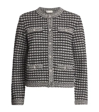 Tory Burch Embroidered Jacquard Kendra Cardigan In Multi