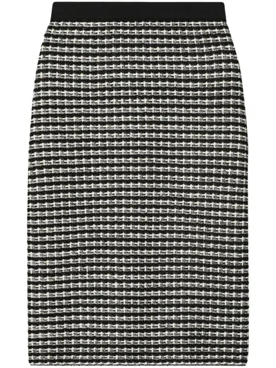 Tory Burch Jacquard Midi Dress In Black