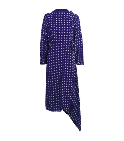 Tory Burch Jacquard Midi Dress In Blue