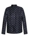 Tory Burch Relaxed Fit Paisley Print High Neck Sweater In Blue