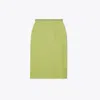 Tory Burch Checkered Jacquard Midi Skirt In Dark Mint