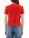 Tory Burch Top T-monogram In Misto Viscosa In Red