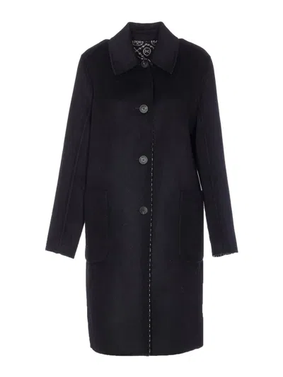 Tory Burch Jacquard T-monogram Coat In Black
