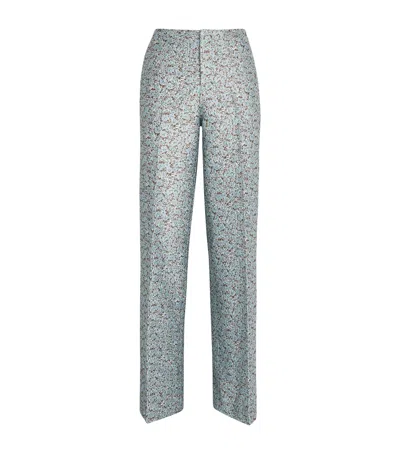 Tory Burch Jacquard Trousers In Multi