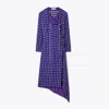 Tory Burch Jacquard Wrap Dress In Ballpoint Ink Nothing Ditsy