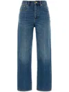 Tory Burch Slim Denim Cotton Jeans In Blue