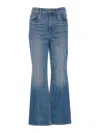 Tory Burch Mid-rise Straight-leg Denim Jeans In Azul