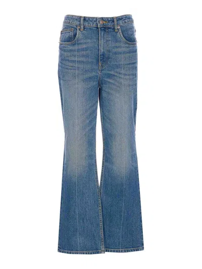 Tory Burch Denim Jeans In Azul