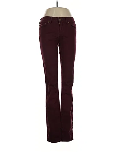 Pre-owned Tory Burch Jeans In Burgundy