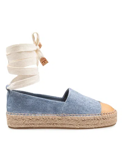 TORY BURCH JEANS ESPADRILLES WITH JUTE SOLE