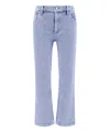 Tory Burch Cropped Kick Flared Jeans In Lightblue
