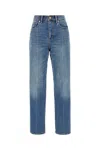 Tory Burch Mid-rise Straight-leg Denim Jeans In Medium Vintage Wash