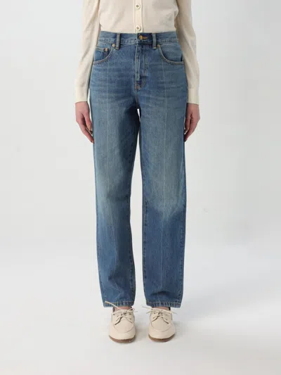 TORY BURCH JEANS TORY BURCH WOMAN COLOR BLUE,G42840009
