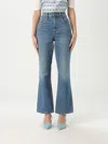 Tory Burch Customizable Belt Cropped Flare Jeans In Denim