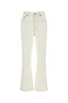Tory Burch Cropped Flare Jeans In White