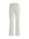 Tory Burch Cropped Flare Jeans In White