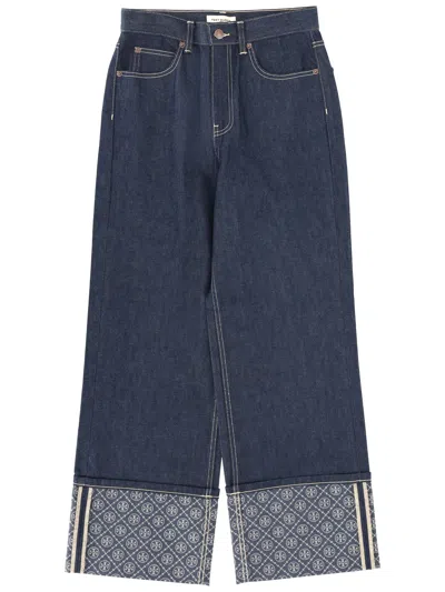 TORY BURCH JEANS WITH LAPELS