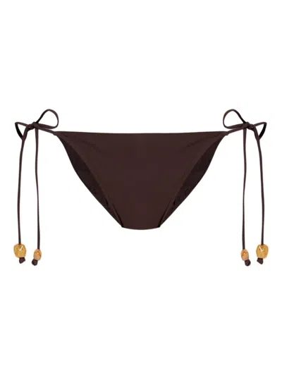 Tory Burch Jersey Bikini Bottom In Brown