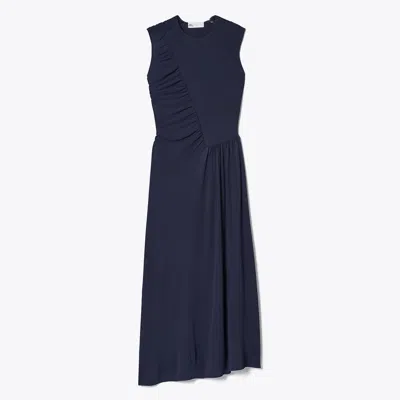 Tory Burch Jersey Crepe Dress In Medium Navy