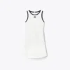 Tory Burch Jersey Racerback Tennis Dress In White