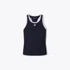 Tory Burch Jersey Racerback Tennis Tank Top In Blue
