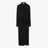 Tory Burch Jersey Shirtdress In Black