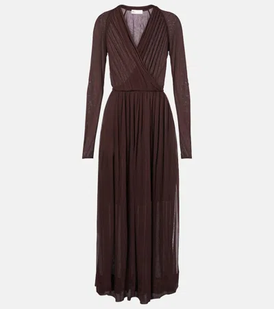 Tory Burch Jersey Wrap Dress In Brown
