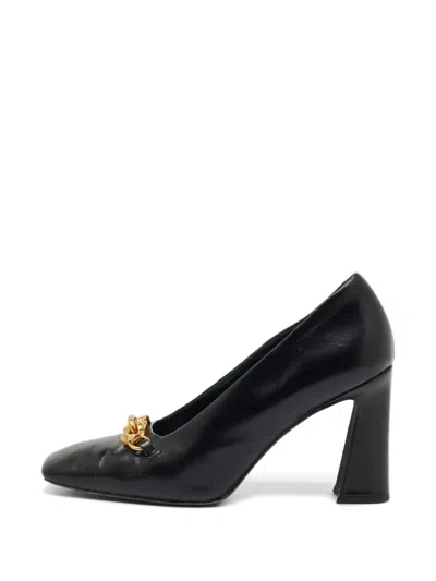 Pre-owned Tory Burch Jessa Block-heel Pumps In Black