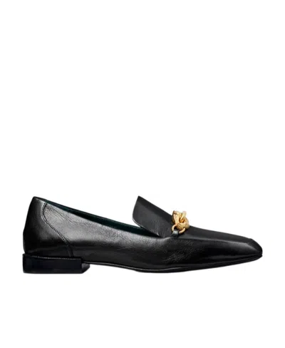 Tory Burch Jessa Chain-link Leather Loafers In 006
